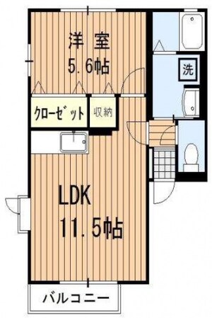 石橋駅 徒歩46分 2階の物件間取画像